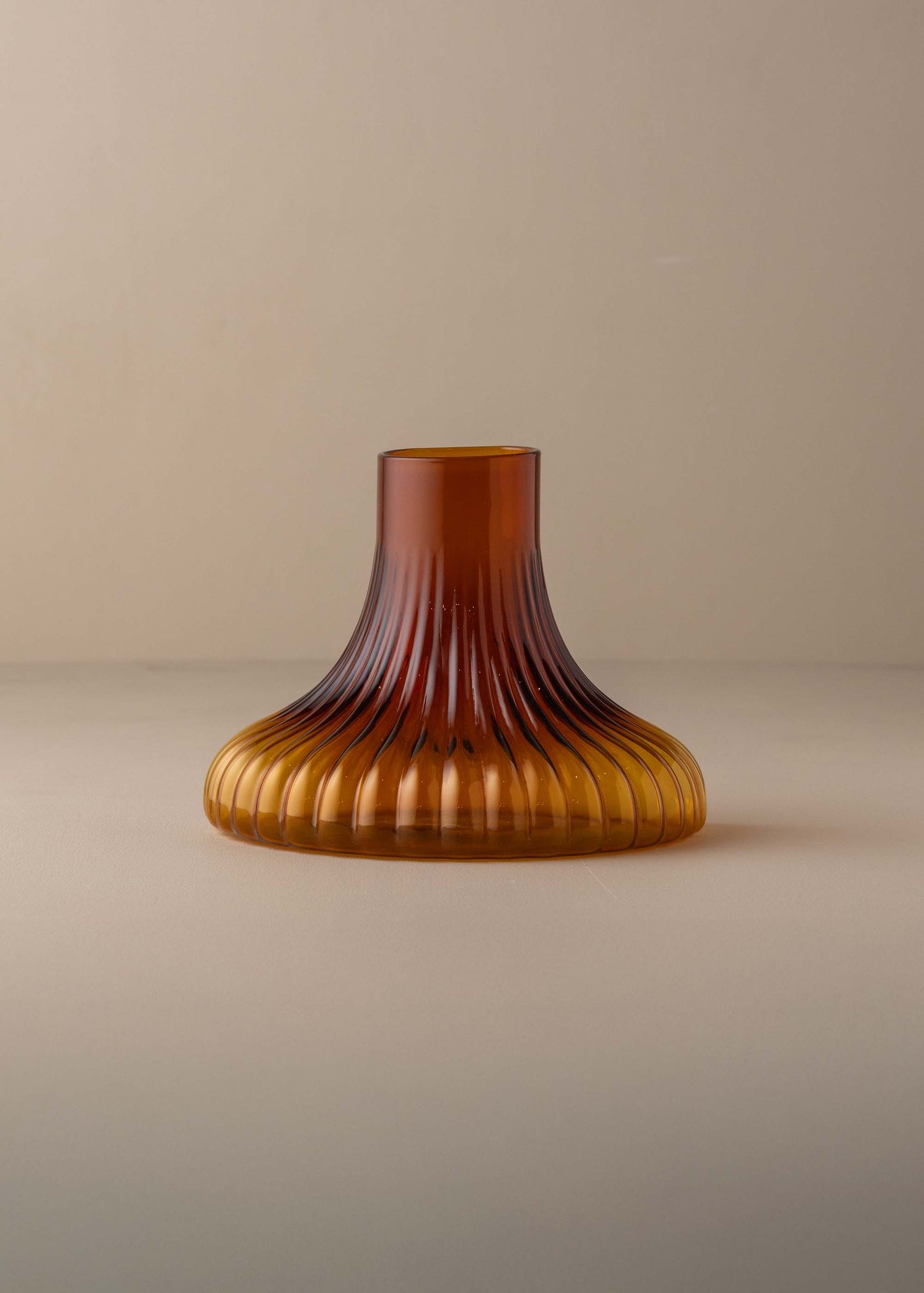 Kairos Ripple Vase — Amber