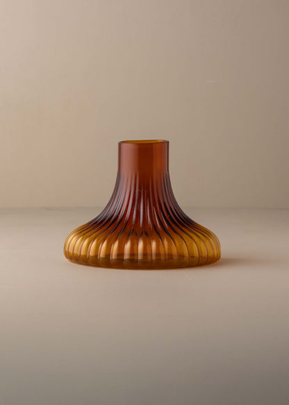 Kairos Ripple Vase — Amber