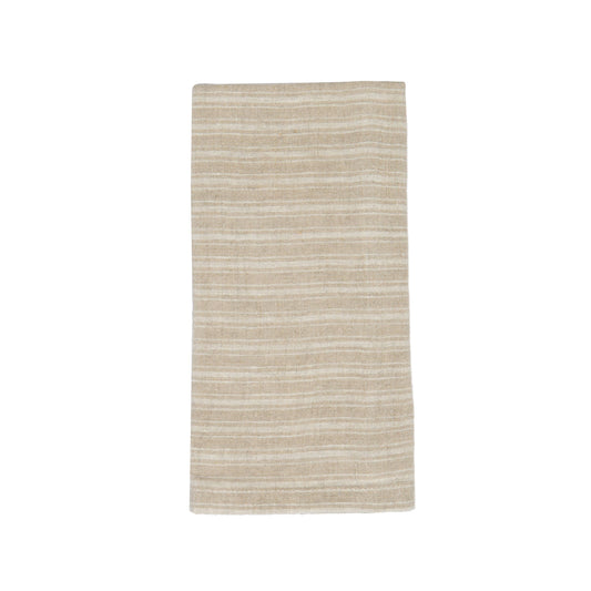 Boat Stripe Linen Tea Towel Set — Natural & White