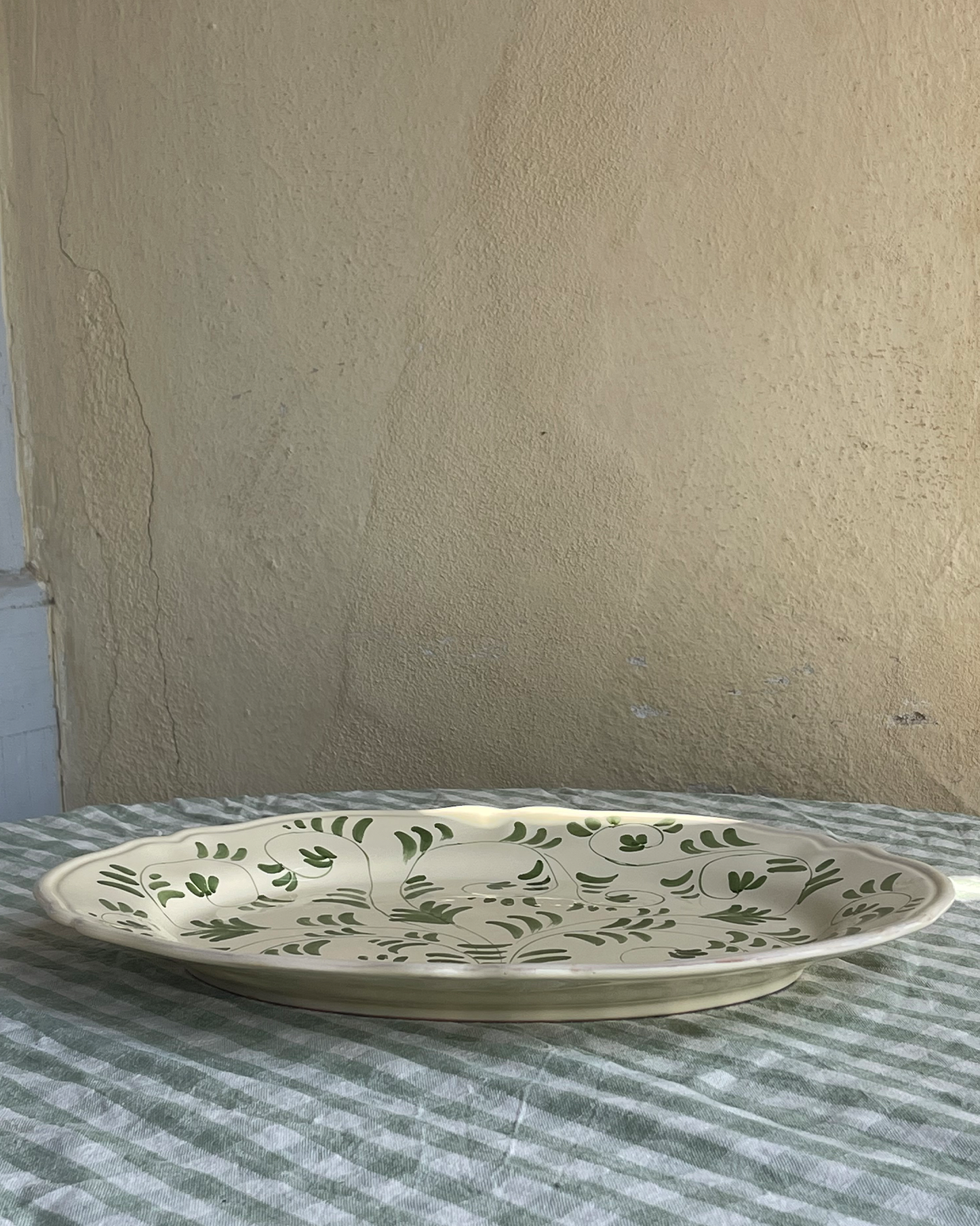 Vine Oval Serving Platter — Green