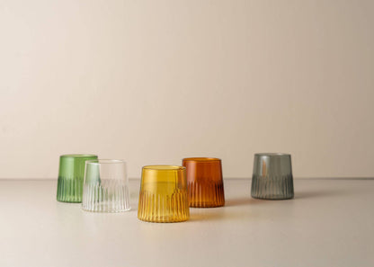 Kairos Medium Water Glass — Dark Amber