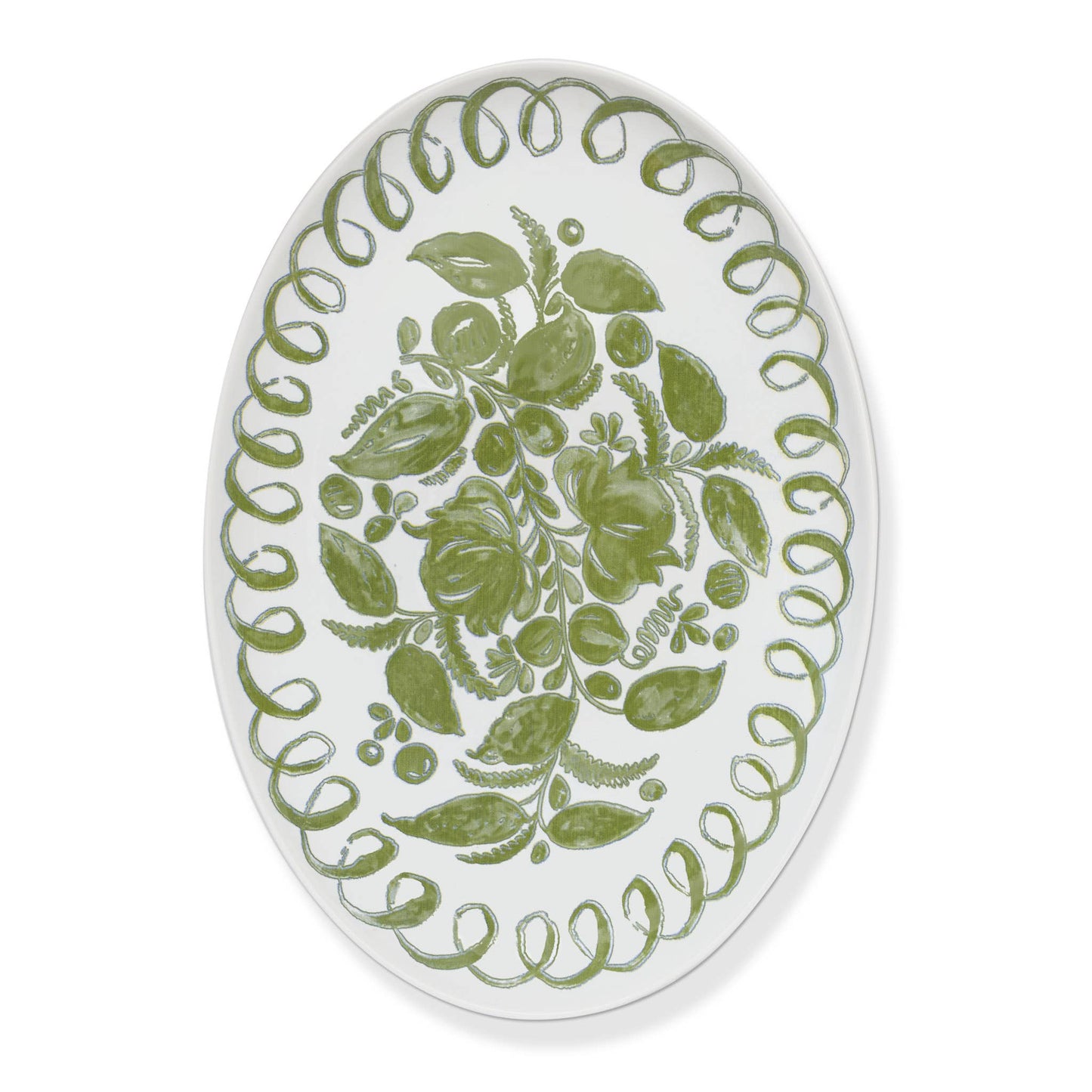 Amalfi Oval Serving Platter — Green
