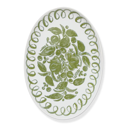 Amalfi Oval Serving Platter — Green