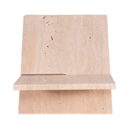 Travertine Decorative Bookstand - Beige, 18 in.