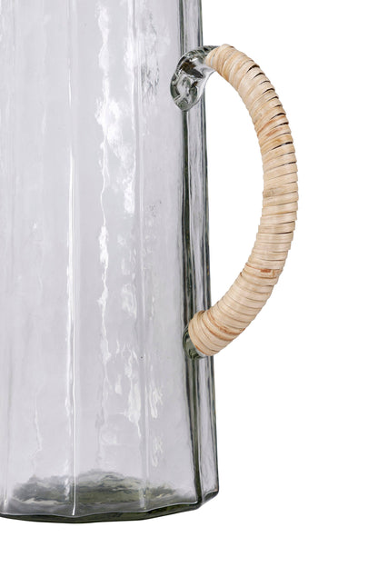 Hammered Glass Pitcher — Natural