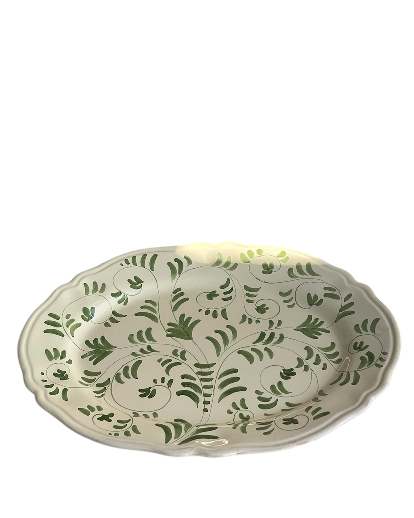 Vine Oval Serving Platter — Green