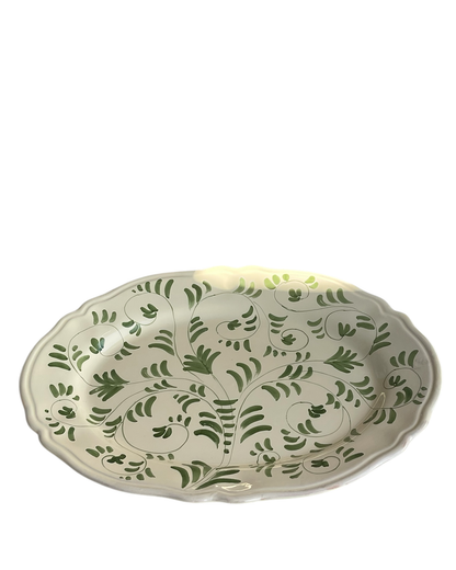 Vine Oval Serving Platter — Green