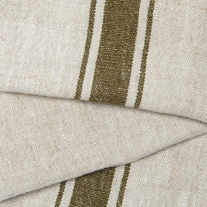 Marseille Linen Napkin Set — Olive & Natural