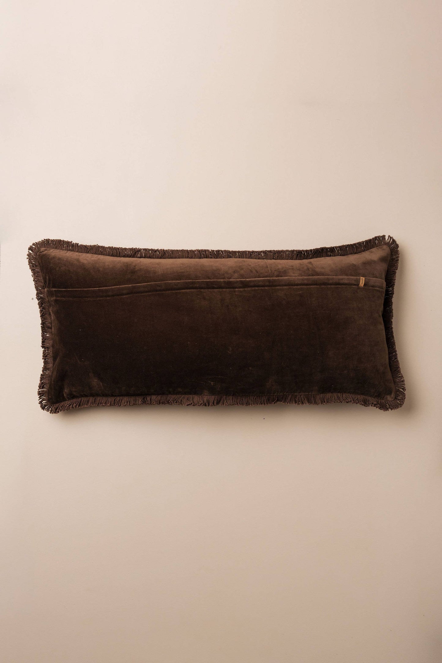 Linen & Velvet Body Pillow Cover — Chocolate