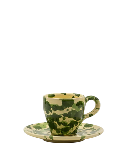 Tuscan Caffè Cup & Saucer Set — Green