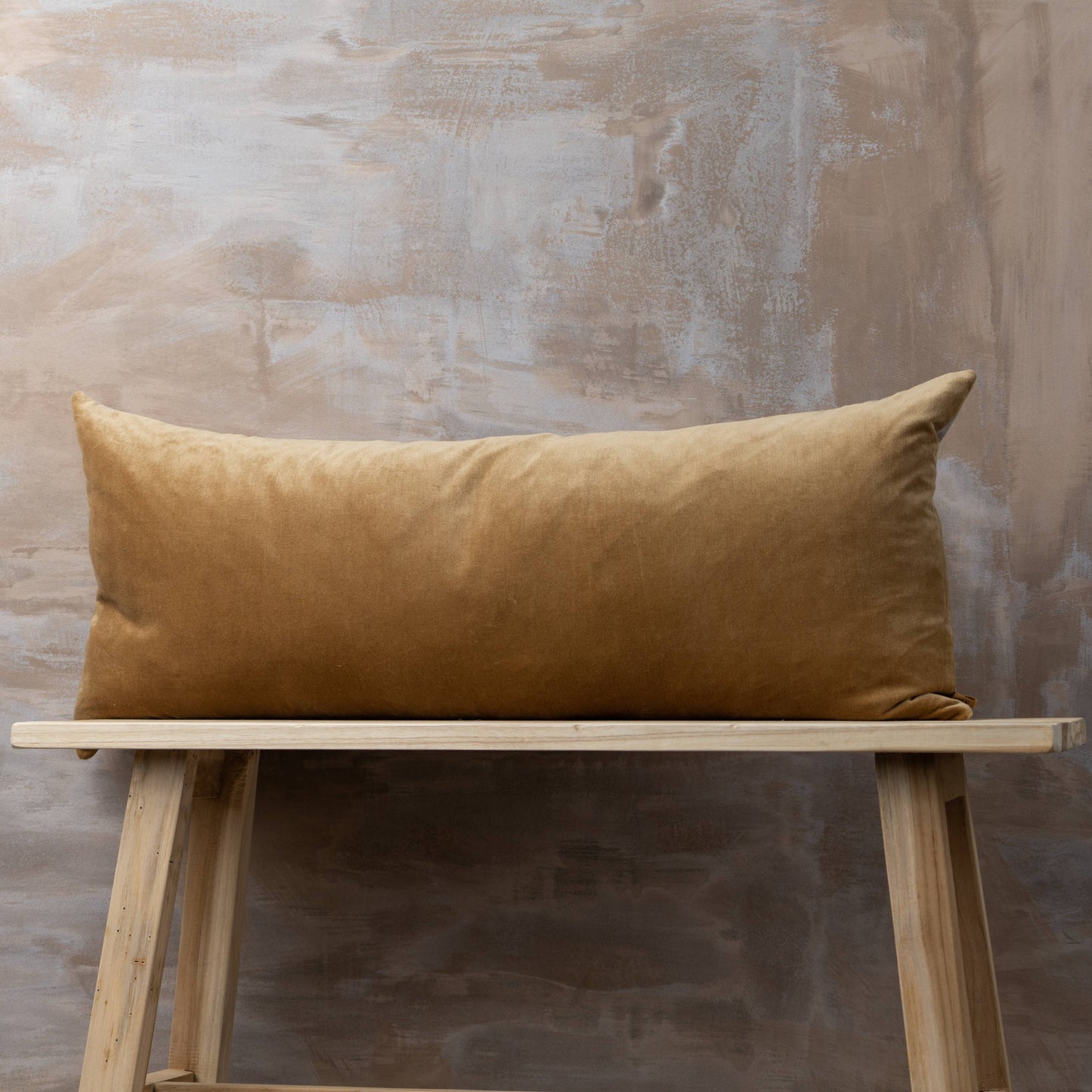 Linen & Velvet Body Pillow Cover — Nutmeg