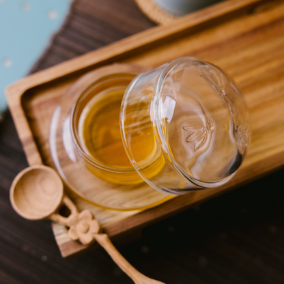 Bee Glass Butter Dish