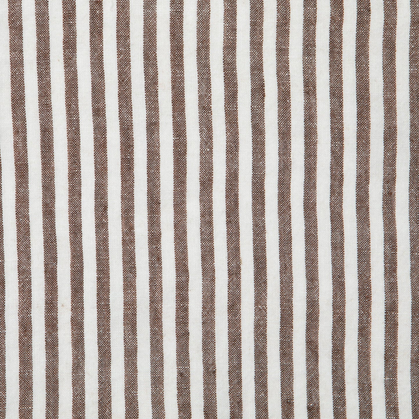 Ticking Stripe Linen Napkin Set — Walnut