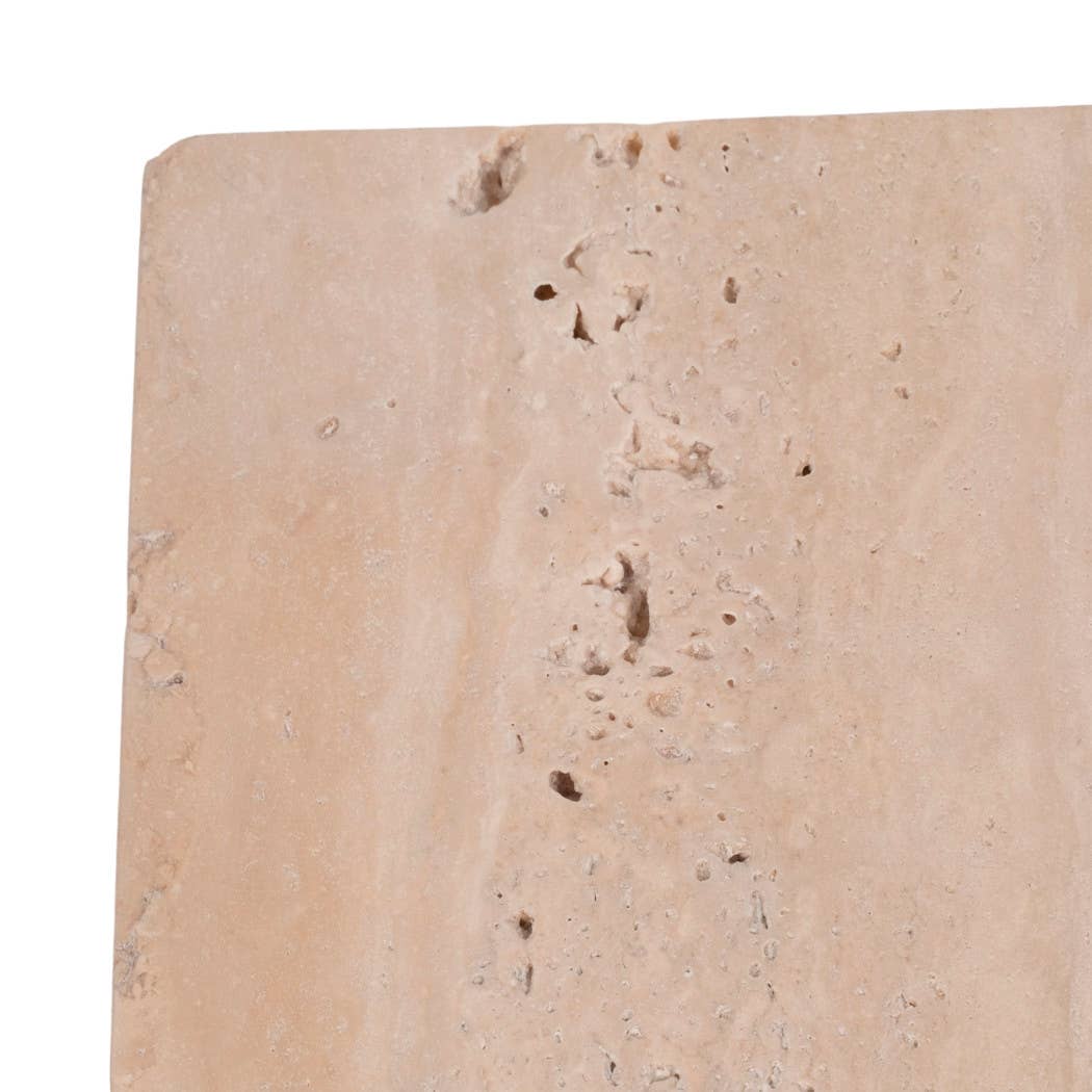 Travertine Decorative Bookstand - Beige, 18 in.
