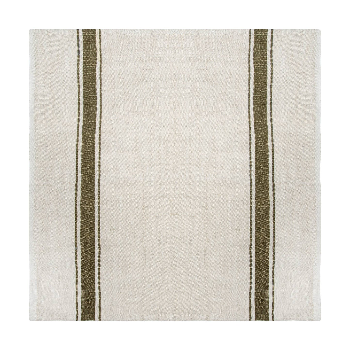 Marseille Linen Napkin Set — Olive & Natural