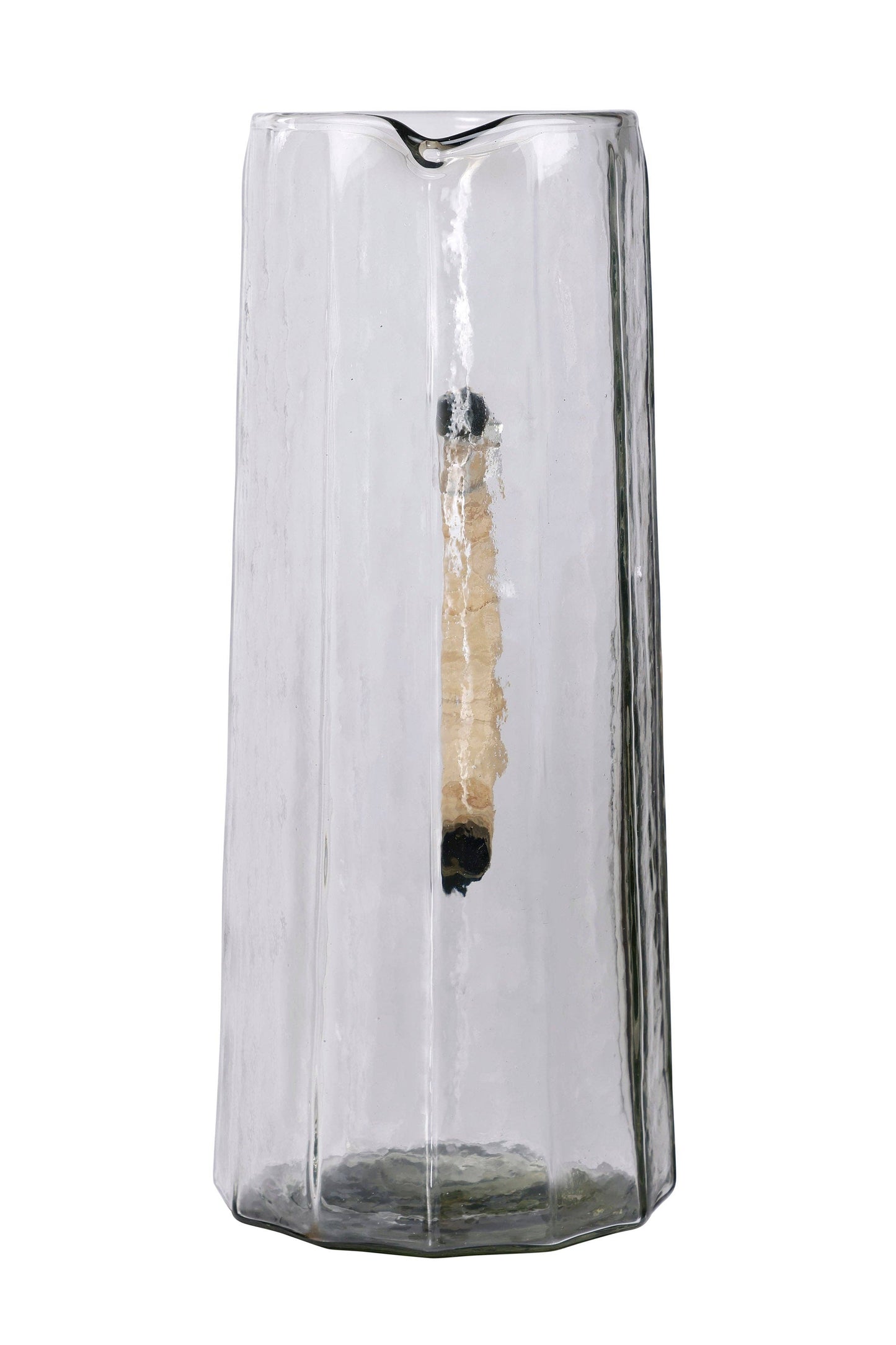 Hammered Glass Pitcher — Natural