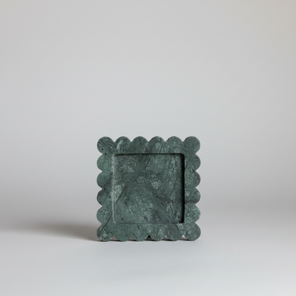 Green Marble Scalloped Tray