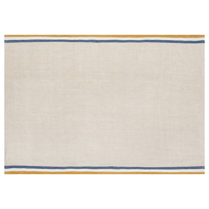 Normandy Linen Tea Towel Set — Mustard & Blue