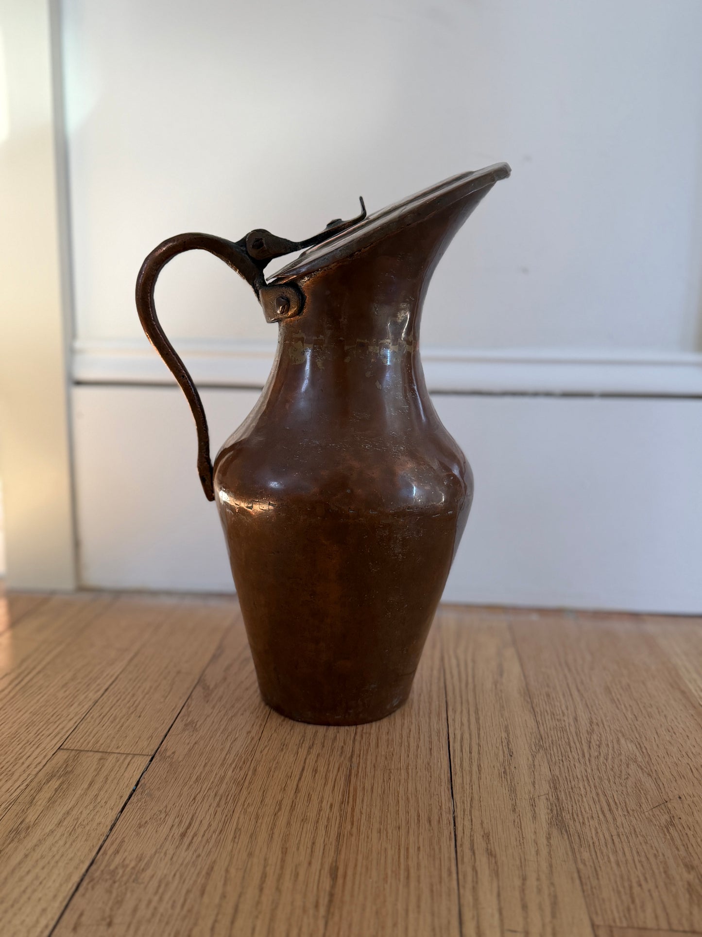 19th-Century Hand-Hammered Copper Pitcher Circa 1820–1840