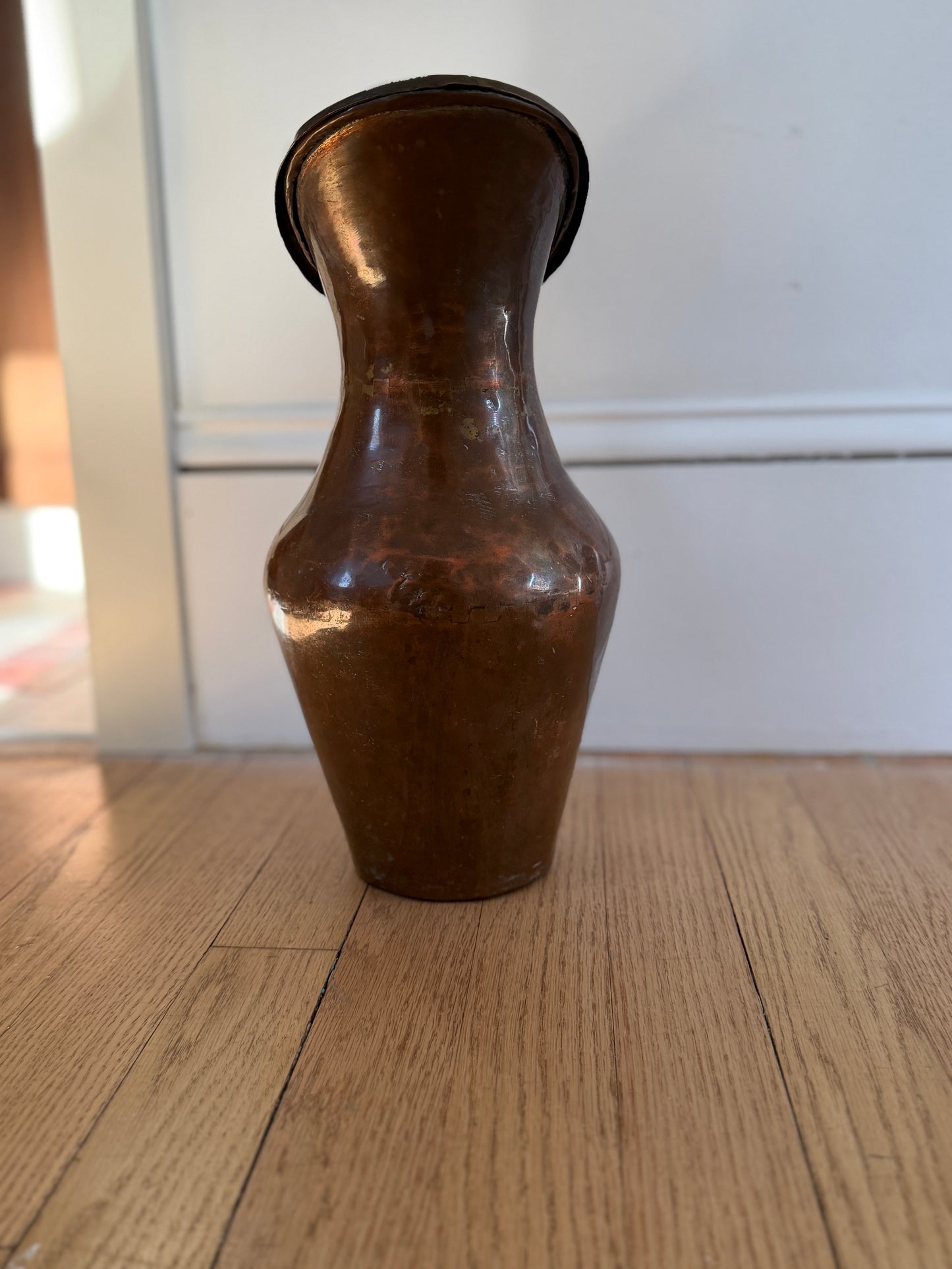 19th-Century Hand-Hammered Copper Pitcher Circa 1820–1840