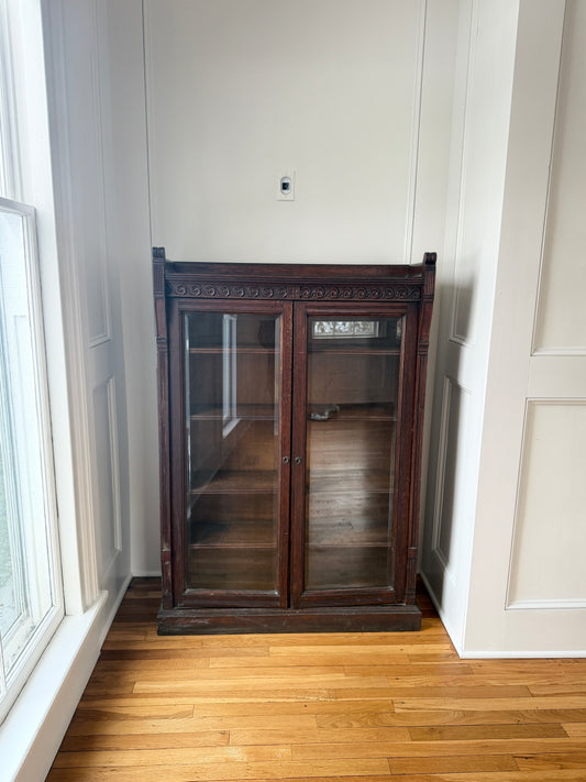 Antique Carved Oak Cabinet