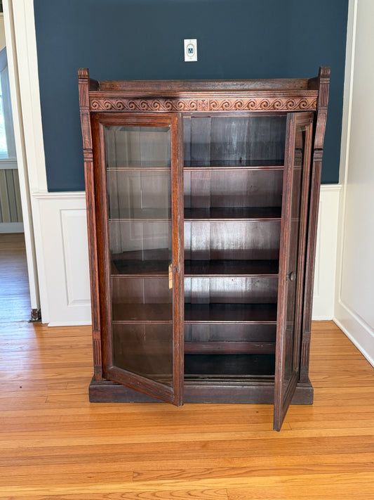 Antique Carved Oak Cabinet