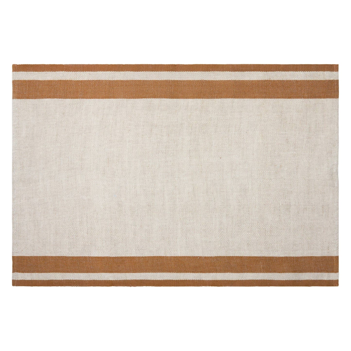 Gordes Linen Tea Towel Set — Natural & Tobacco