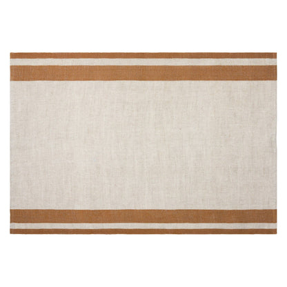 Gordes Linen Tea Towel Set — Natural & Tobacco