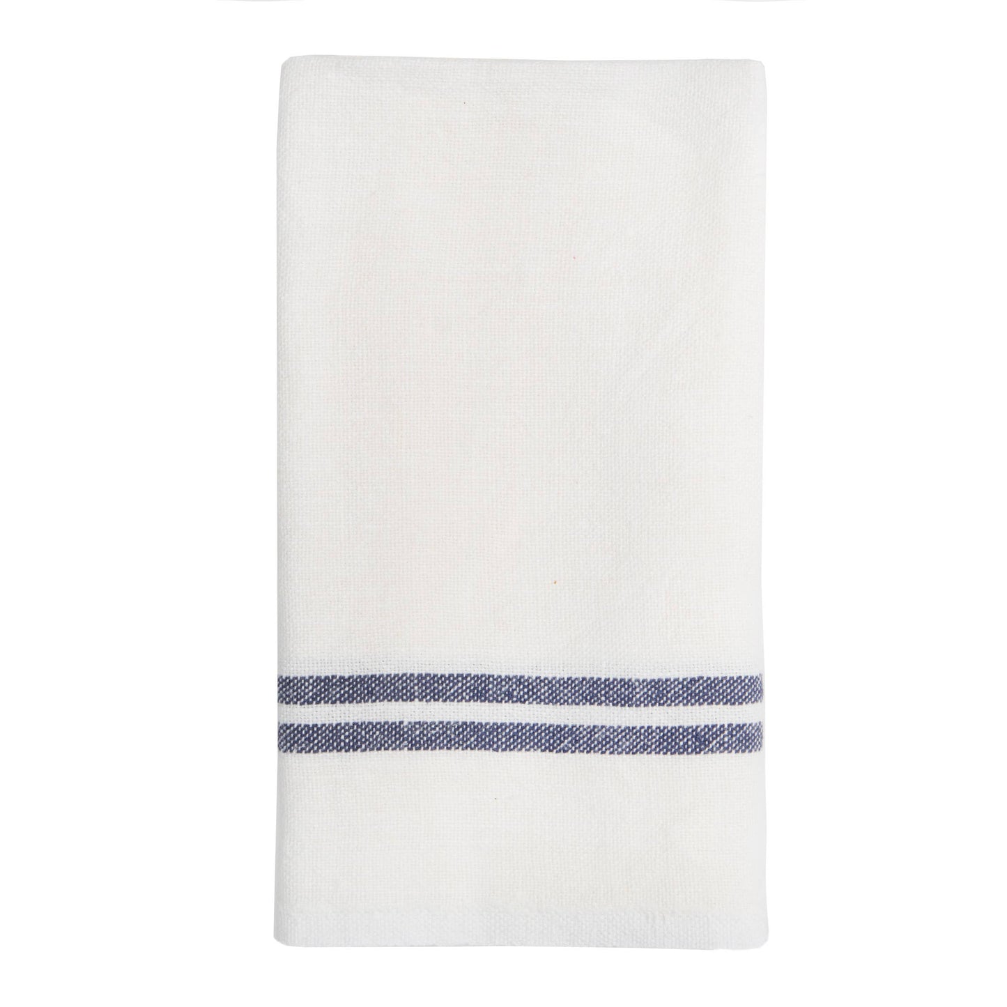 Vintage Stripe Linen Tea Towel Set — Ivory & Navy