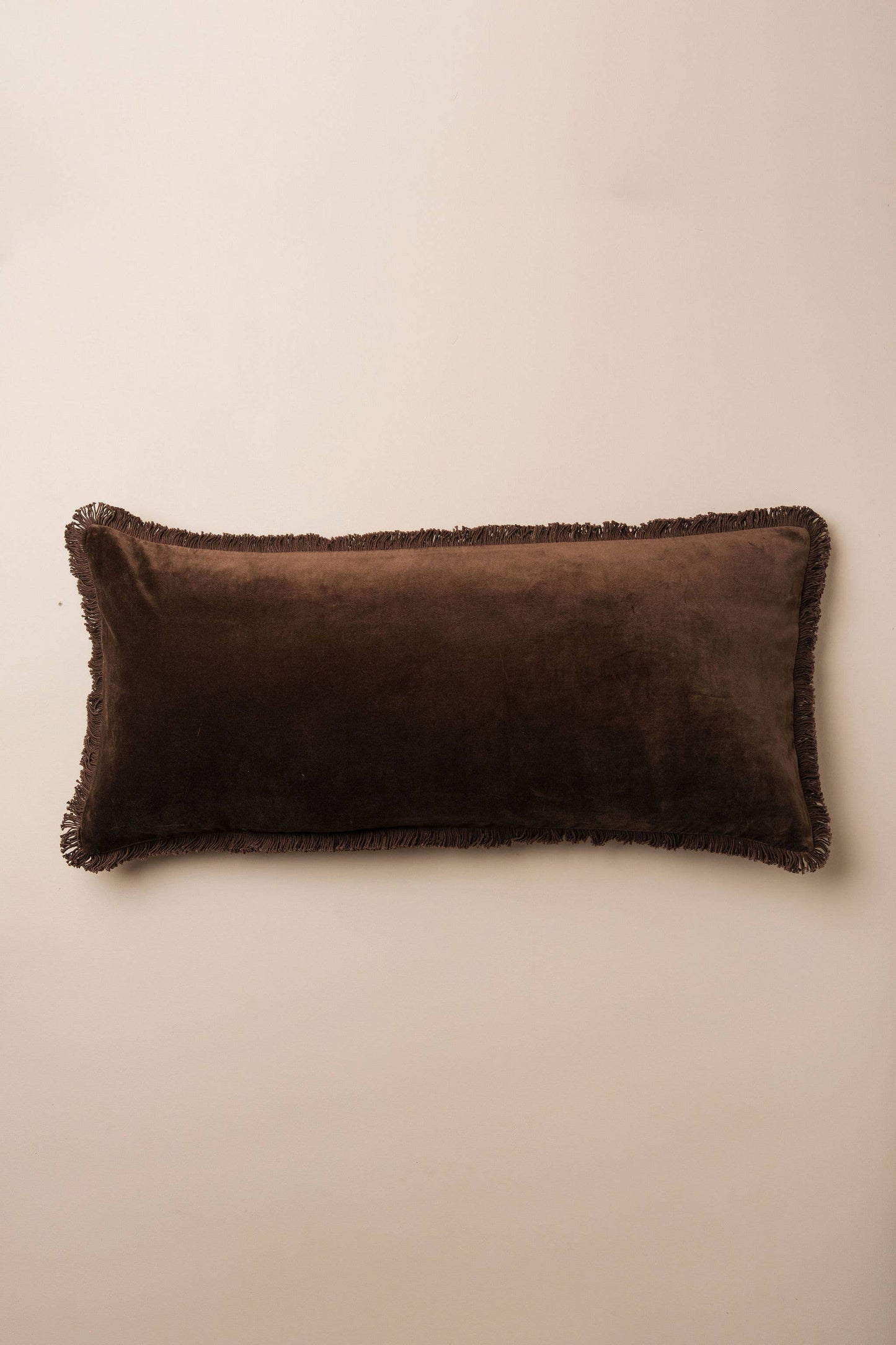 Linen & Velvet Body Pillow Cover — Chocolate