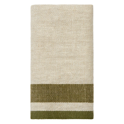 Gordes Linen Tea Towel Set — Natural & Olive