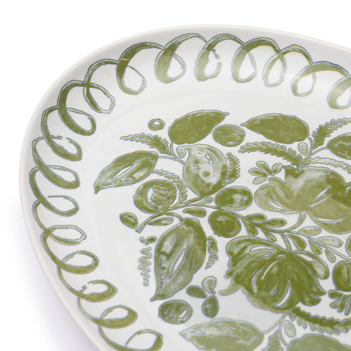 Amalfi Oval Serving Platter — Green