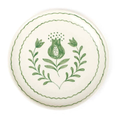 Pomegranate Cup & Plate Set — Green