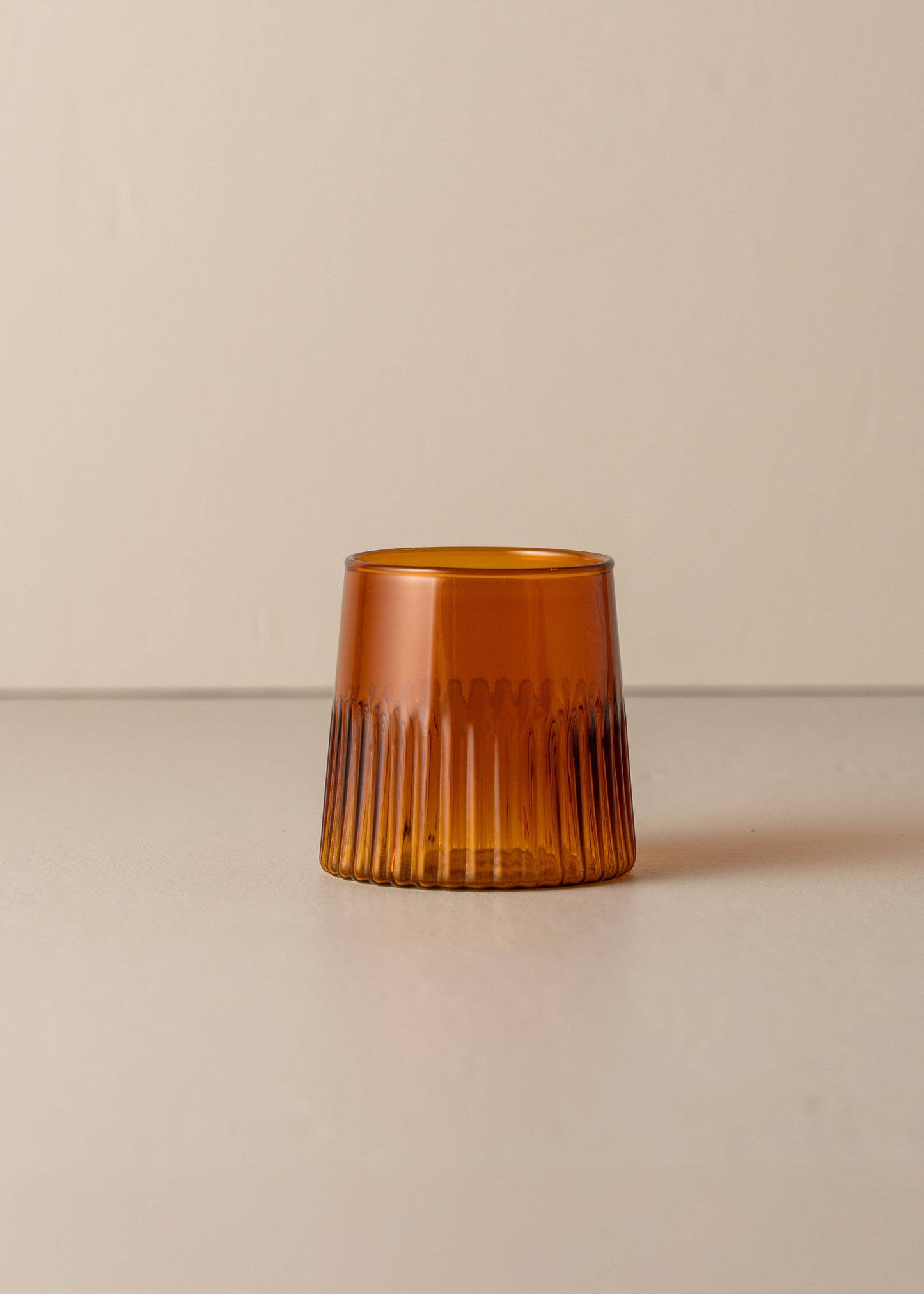 Kairos Medium Water Glass — Dark Amber