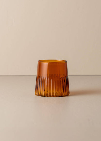 Kairos Medium Water Glass — Dark Amber