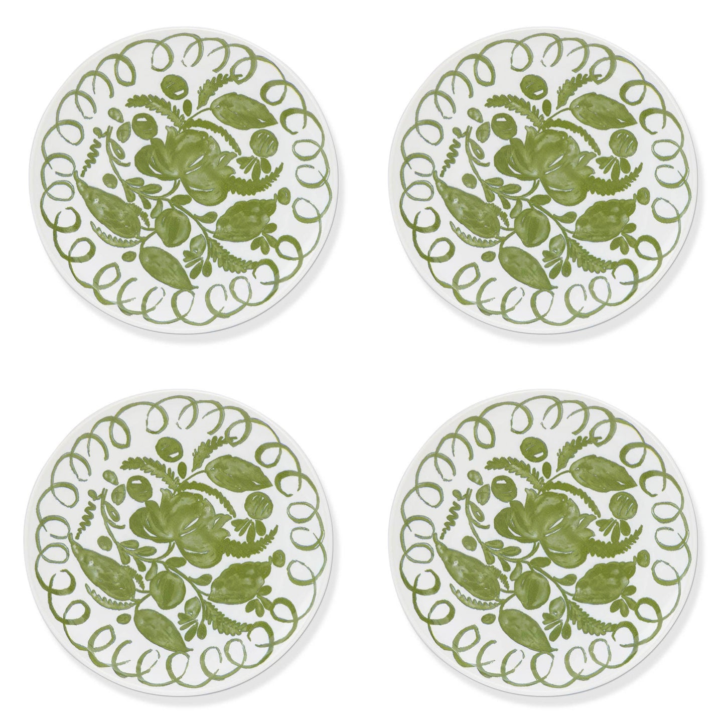 Amalfi Dessert Plate — Green