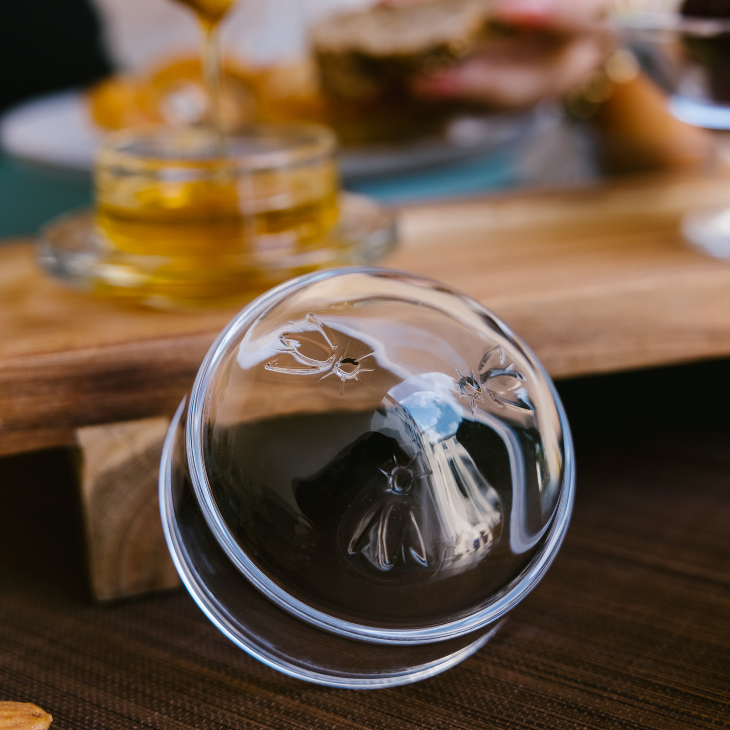 Bee Glass Butter Dish